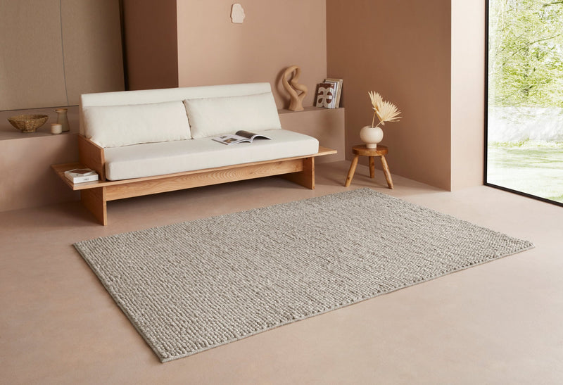 Covor din lână Ainhoa model cu noduri gri, 120x180 cm - LunaHome.ro