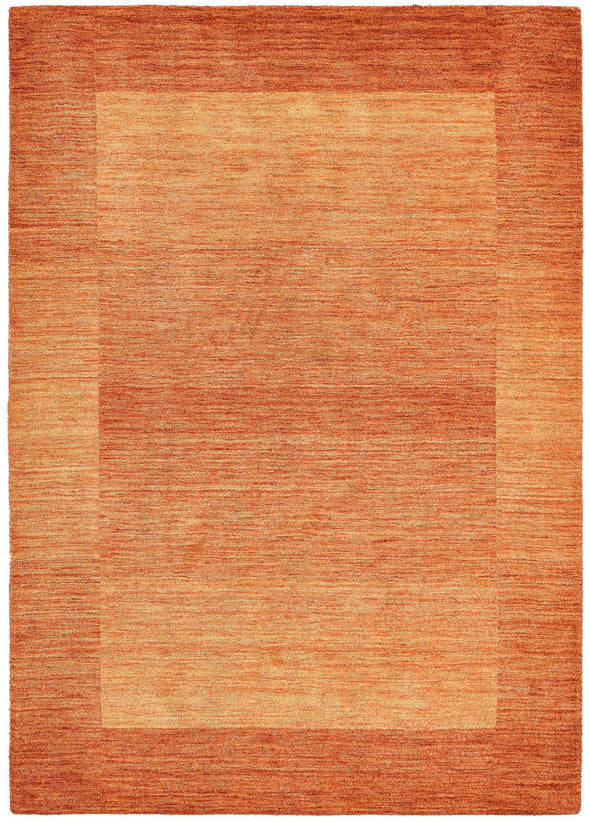 Covor din lână Gabbeh Super ruginiu cu model degradee 200x200 cm - LunaHome.ro
