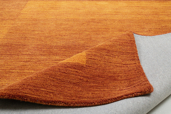 Covor din lână Gabbeh Super ruginiu cu model degradee 200x200 cm - LunaHome.ro
