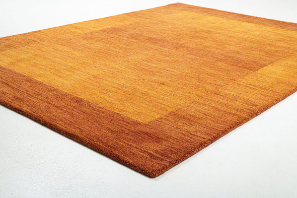 Covor din lână Gabbeh Super ruginiu cu model degradee 200x200 cm - LunaHome.ro