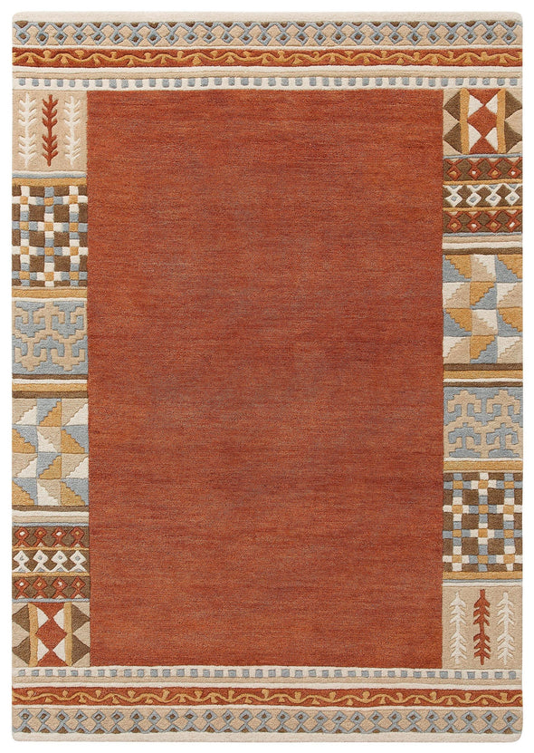 Covor din lână Nuno realizat manual culoare terra 240x320 cm - LunaHome.ro