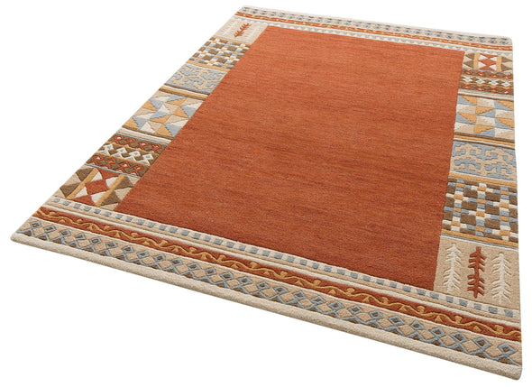 Covor din lână Nuno realizat manual culoare terra 240x320 cm - LunaHome.ro