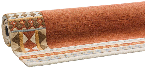 Covor din lână Nuno realizat manual culoare terra 240x320 cm - LunaHome.ro
