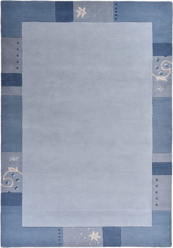Covor din lână »Royal Ganges« cu design modern, albastru 70x140 cm - LunaHome.ro
