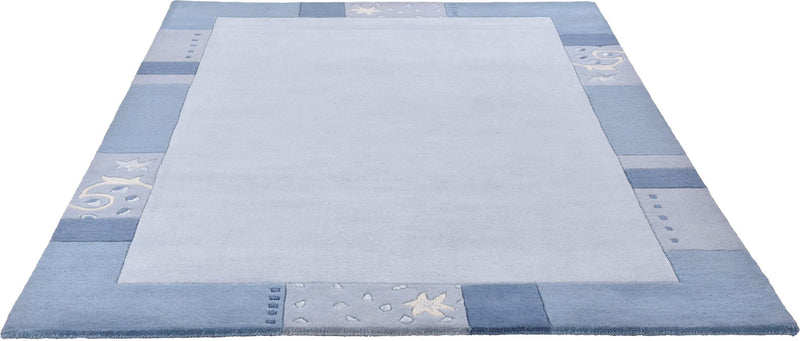 Covor din lână »Royal Ganges« cu design modern, albastru 120x180 cm - LunaHome.ro