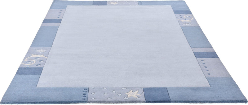 Covor din lână »Royal Ganges« cu design modern, albastru 70x140 cm - LunaHome.ro