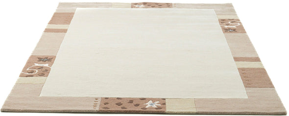 Covor din lână »Royal Ganges« cu design modern bej 200x200 cm - LunaHome.ro