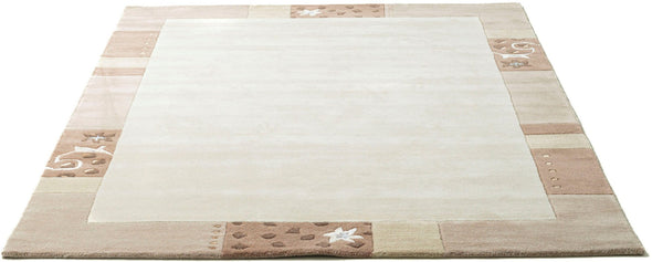 Covor din lână »Royal Ganges« cu design modern bej 200x200 cm - LunaHome.ro