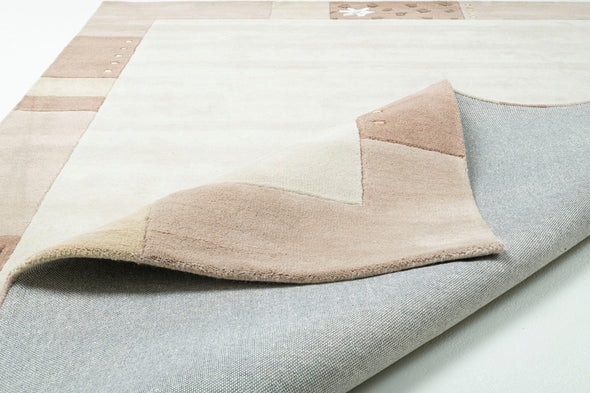 Covor din lână »Royal Ganges« cu design modern bej 200x200 cm - LunaHome.ro