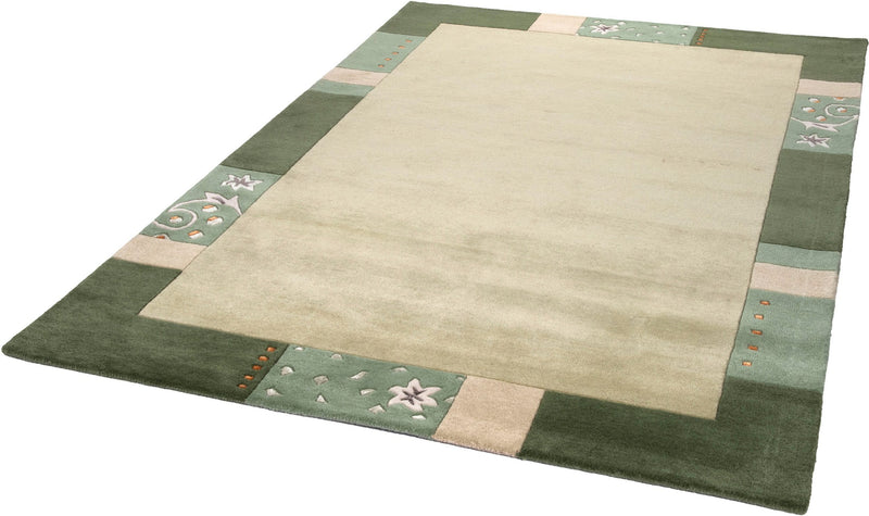 Covor din lână »Royal Ganges« cu design modern verde 200x200 cm - LunaHome.ro