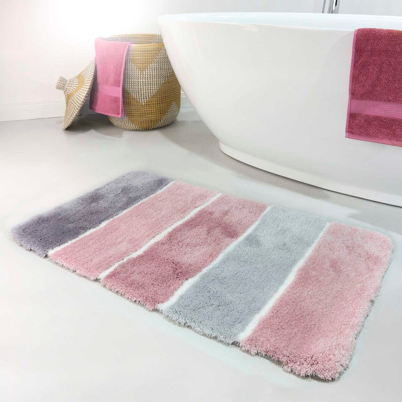 Covor pentru baie Rio Marina pufos lavabil in culori pastelate 70x120 cm - LunaHome.ro