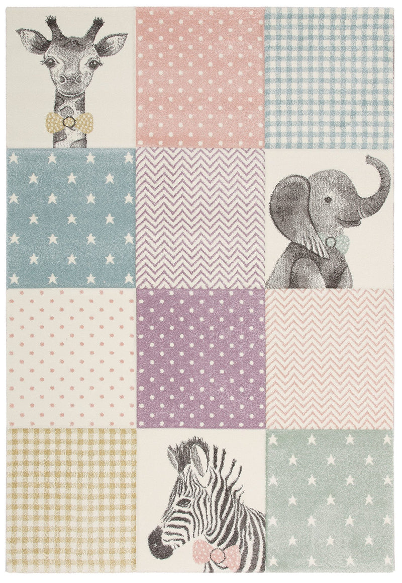 Covor pentru copii Luttenhutt Animals pastel 80x150 cm - LunaHome.ro