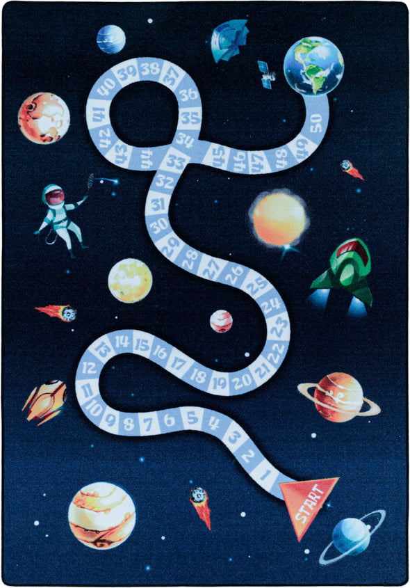 Covor pentru copii PLAY Univers albastru 100x150 cm - LunaHome.ro