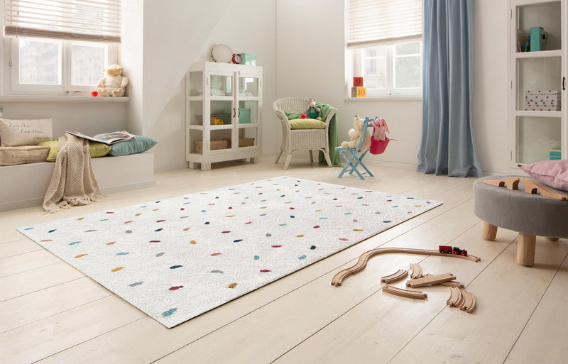 Covor pentru copii »Odan«, Lüttenhütt cu puncte colorate, 60x90 cm - LunaHome.ro