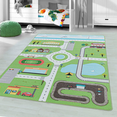 Covor pentru copii »PLAY 2902« model strazile orasului 80x120 cm - LunaHome.ro