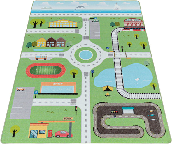 Covor pentru copii »PLAY 2902« model strazile orasului 80x120 cm - LunaHome.ro