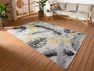 Covor pentru interior si exterior ”Golden Leaves” 80x165 cm - LunaHome.ro