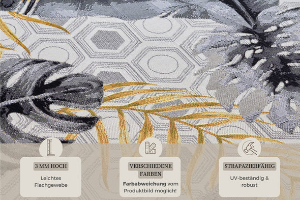 Covor pentru interior si exterior ”Golden Leaves” 80x165 cm - LunaHome.ro