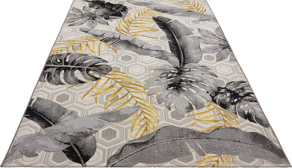 Covor pentru interior si exterior ”Golden Leaves” 80x165 cm - LunaHome.ro