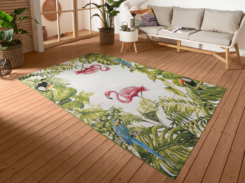 Covor pentru interior si exterior ”Tropical Birds” 160x235 cm - LunaHome.ro