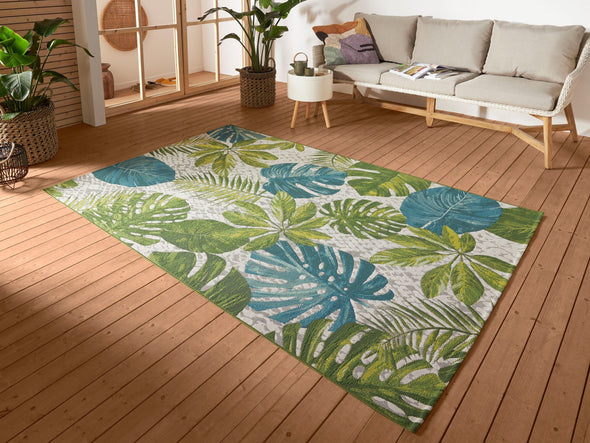 Covor pentru interior si exterior ”Tropical Leaves” 120x180 cm - LunaHome.ro