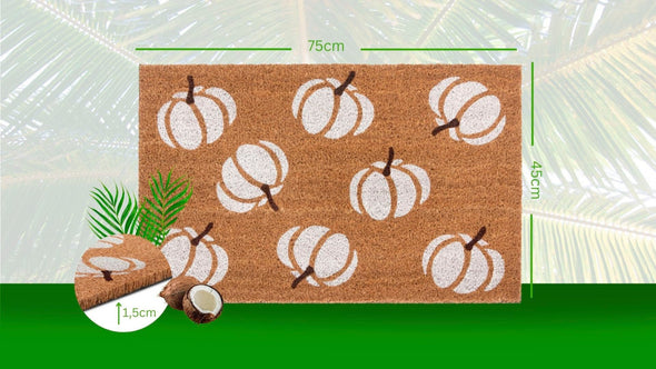 Covor preș de intrare din fibra de cocos Dovleac 75x45 cm - LunaHome.ro