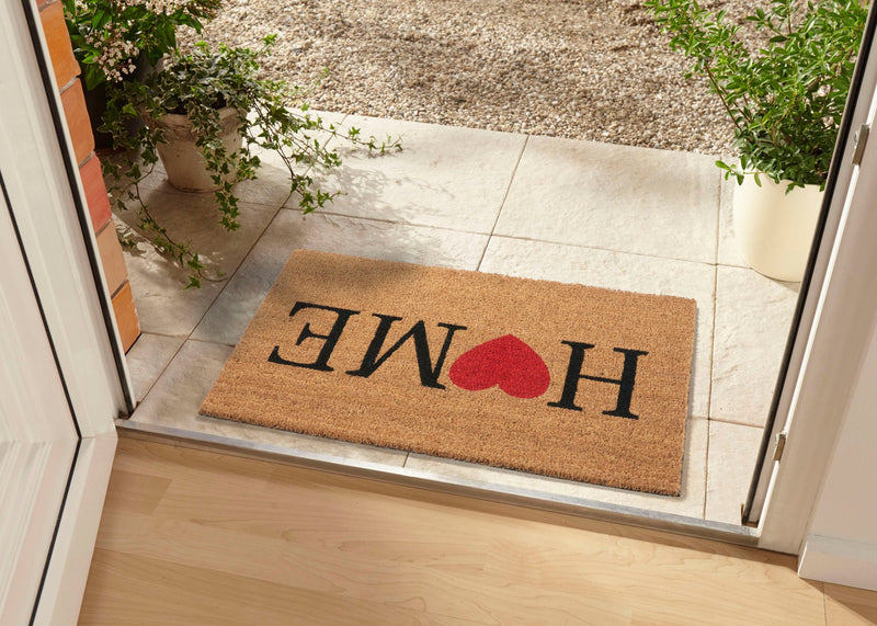 Covor preș de intrare din fibra de cocos Heart 75x45 cm - LunaHome.ro