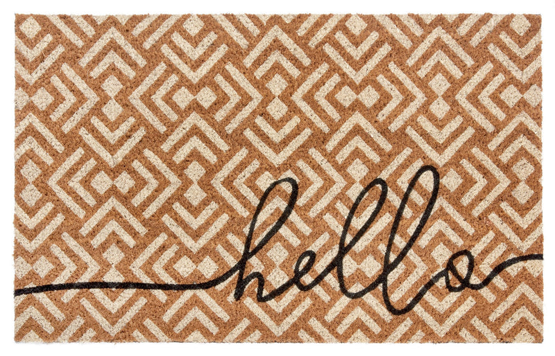 Covor preș de intrare din fibra de cocos Hello 75x45 cm - LunaHome.ro