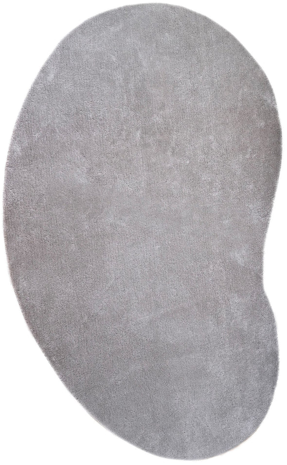 Covor pufos Cali Bean gri din microfibra 110x170 cm - LunaHome.ro