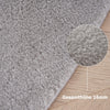 Covor pufos Cali Bean gri din microfibra 110x170 cm - LunaHome.ro