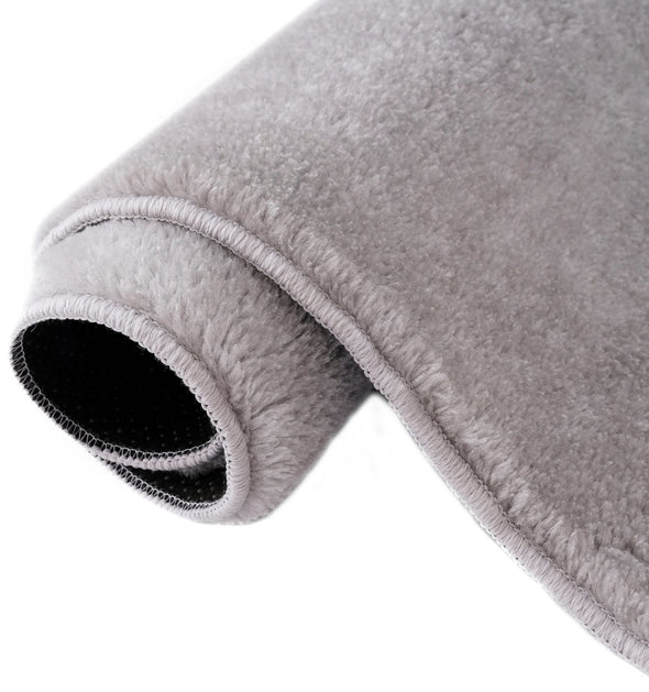 Covor pufos Cali Bean gri din microfibra 110x170 cm - LunaHome.ro