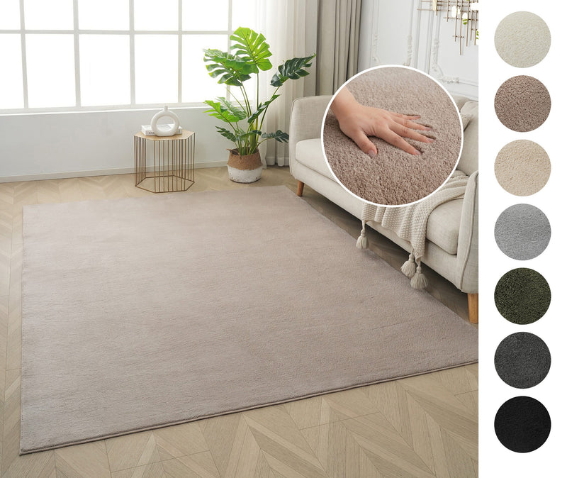 Covor pufos Cali Standard taupe din microfibra 180x280 cm