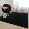Covor traversa pufos Cali negru din microfibra 40x60 cm - LunaHome.ro