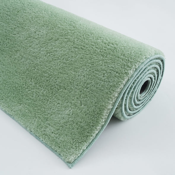Covor pufos Cali verde din microfibra 180x230 cm - LunaHome.ro