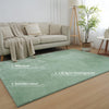 Covor pufos Cali verde din microfibra 180x230 cm - LunaHome.ro
