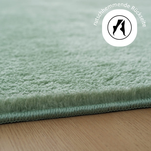 Covor pufos Cali verde din microfibra 180x230 cm - LunaHome.ro