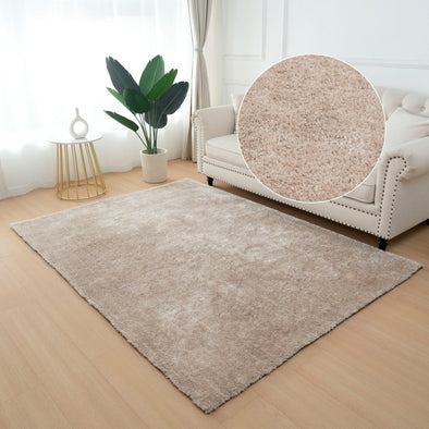 Covor pufos DanaLight bej din microfibra 120x170 cm - LunaHome.ro