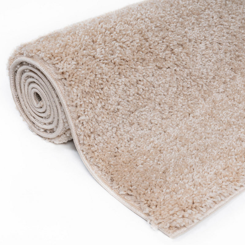 Covor pufos »Shaggy 30« nisip, potrivit pentru podele incalzite, 200x200cm - LunaHome.ro