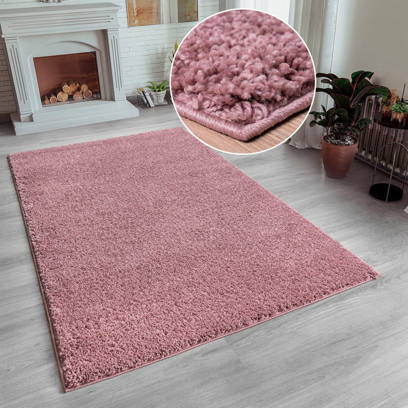 Covor pufos »Shaggy 30« violet, potrivit pentru podele incalzite, 200x200cm - LunaHome.ro