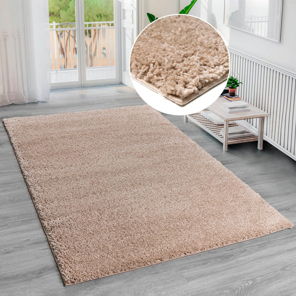 Covor pufos »Shaggy soft« potrivit pentru podele incalzite, bej 120x180 cm - LunaHome.ro