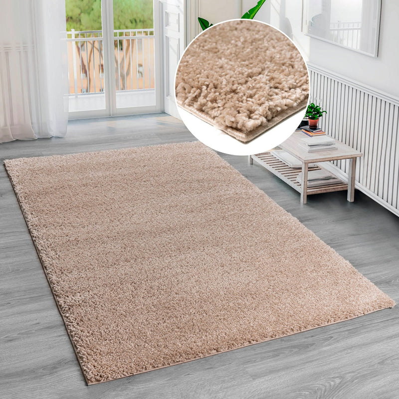 Covor pufos »Shaggy soft« potrivit pentru podele incalzite, bej 120x180 cm - LunaHome.ro