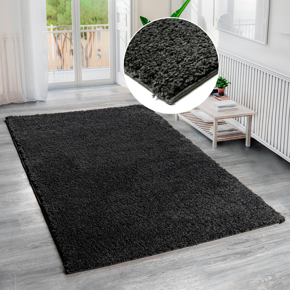 Covor pufos »Shaggy soft« potrivit pe podele incalzite, gri inchis 160x230 cm - LunaHome.ro