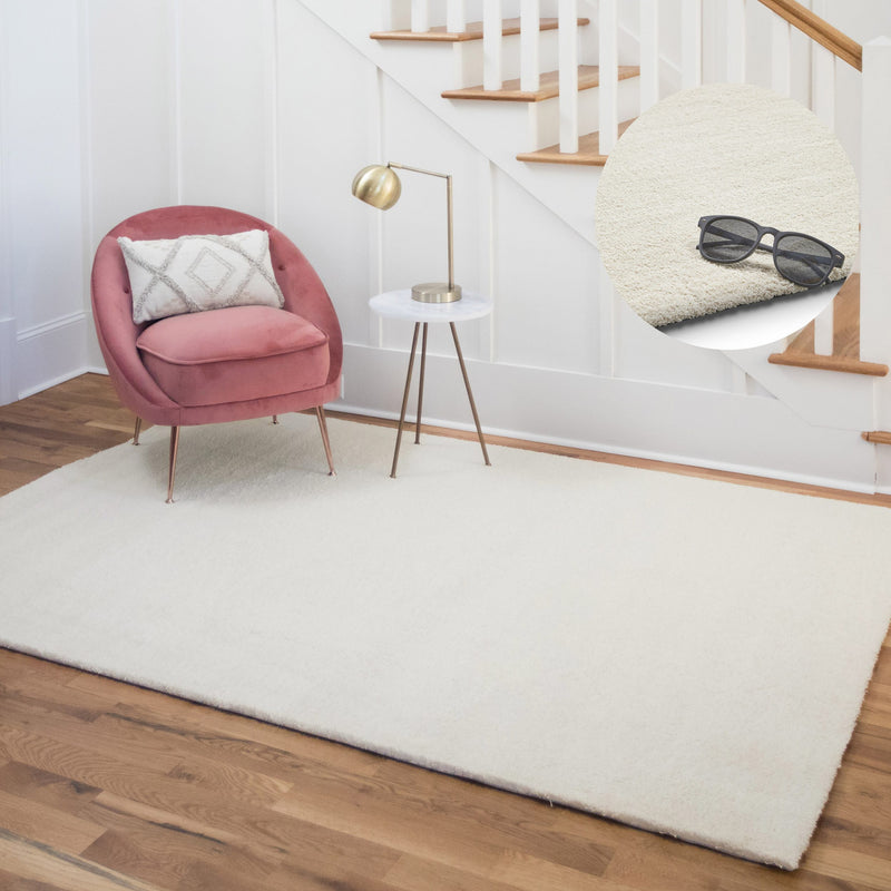 Covor pufos lavabil Adrienne crem natural 200x290 cm - LunaHome.ro