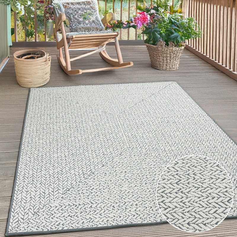 Covor reversibil Matts de interior si exterior cu aspect tricotat 120x160 cm - LunaHome.ro