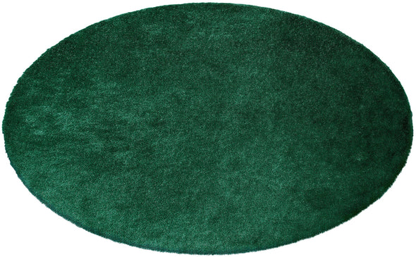 Covor rotund Dana foarte moale si pufos, verde intens 140 cm - LunaHome.ro