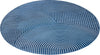 Covor rotund Faron cu fire scurte, design scandi boho albastru, 160 cm - LunaHome.ro