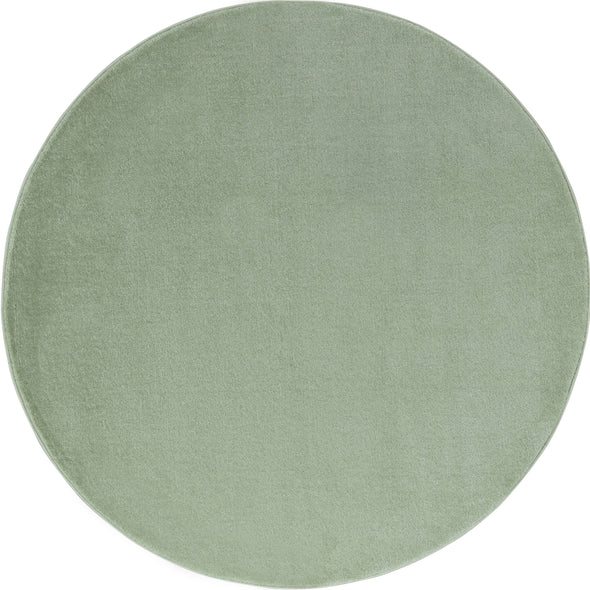 Covor rotund Granada culoare verde menta cu fire scurte, 120 cm - LunaHome.ro