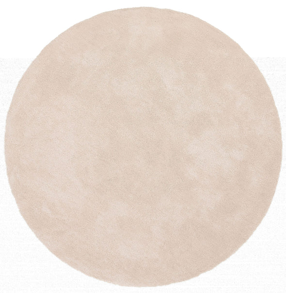 Covor rotund Magong foarte pufos crem 140 cm - LunaHome.ro