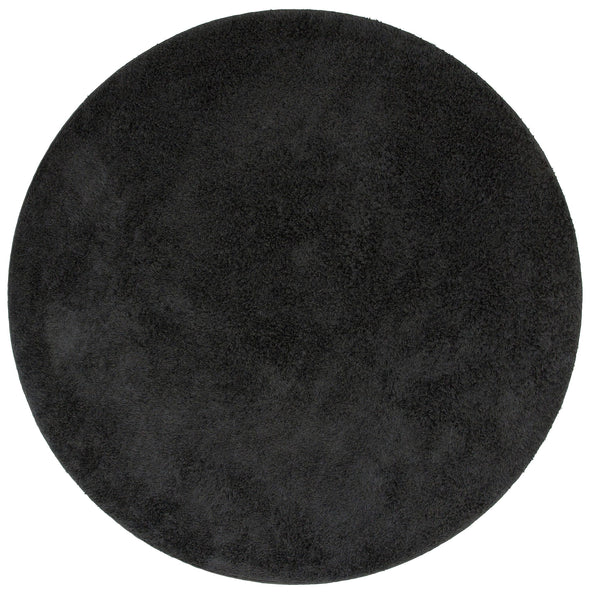Covor rotund Micro Soft Ideal extra-pufos negru, 140 cm - LunaHome.ro