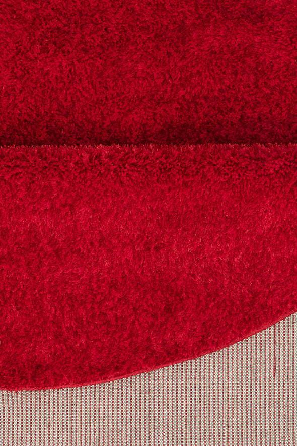 Covor rotund Micro Soft Ideal extra-pufos roșu, 140 cm - LunaHome.ro